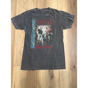 Nirvana Nevermind Band T-Shirt Adult Small Black Graphic Grunge Rock Cotton Tee